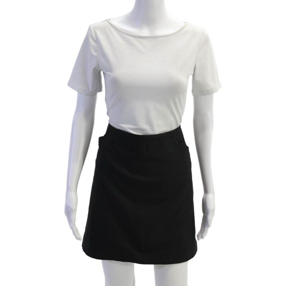 Nike Golf Womens Solid Zip Up Mini Activewear Skort Black Size 16